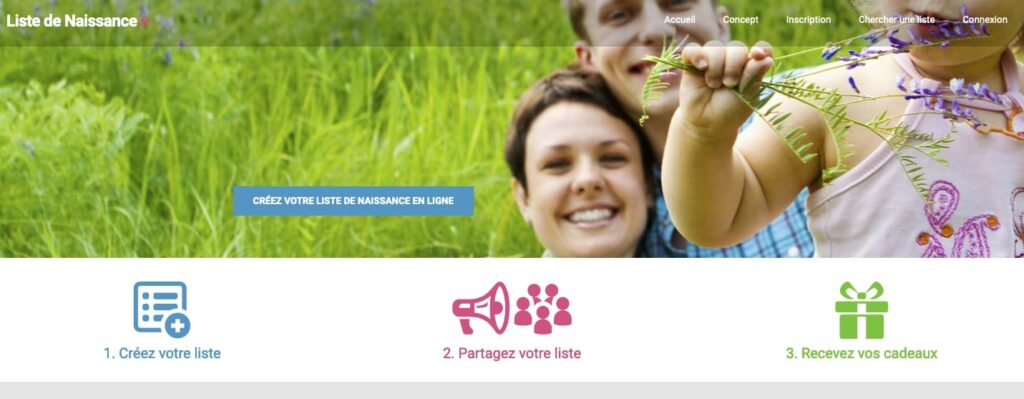 Liste de naissance en ligne sur le site liste de naissance.fr