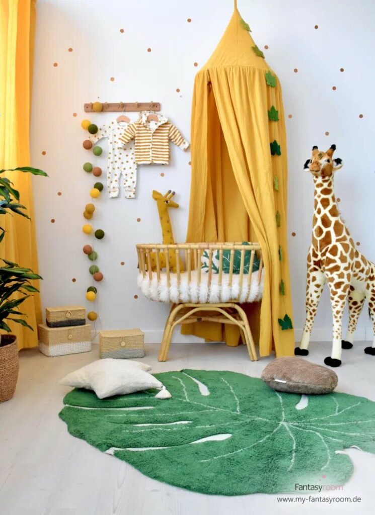 Chambre bébé jungle style safari moderne