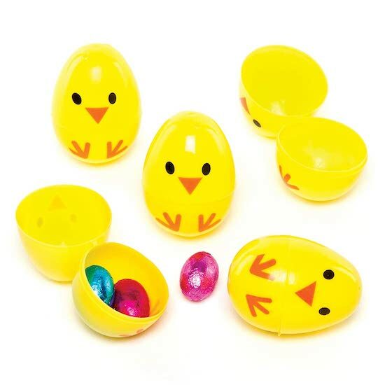 Lot de 10 œufs en plastique pour enfants à remplir avec des bonbons pour la chasse aux œufs de Pâques