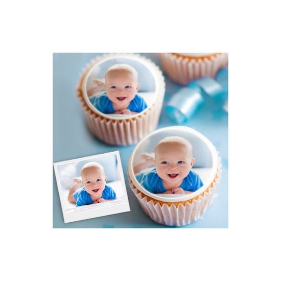 12 mini décors sur sucre à personnaliser pour décorer petits gâteaux individuels ou cupcakes