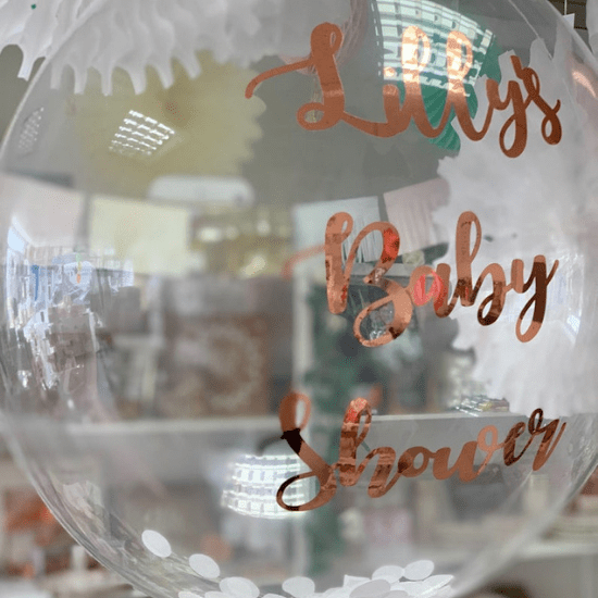 Ballon géant baby shower - Créatrice ETSY : InspiredbyAlma