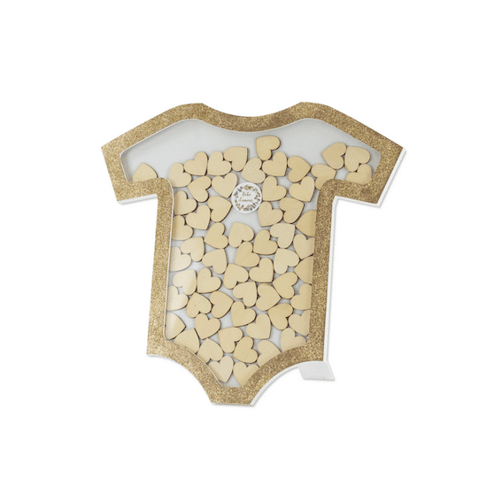 Livre d'or en forme de body pour baby shower ou anniversaire bébé
