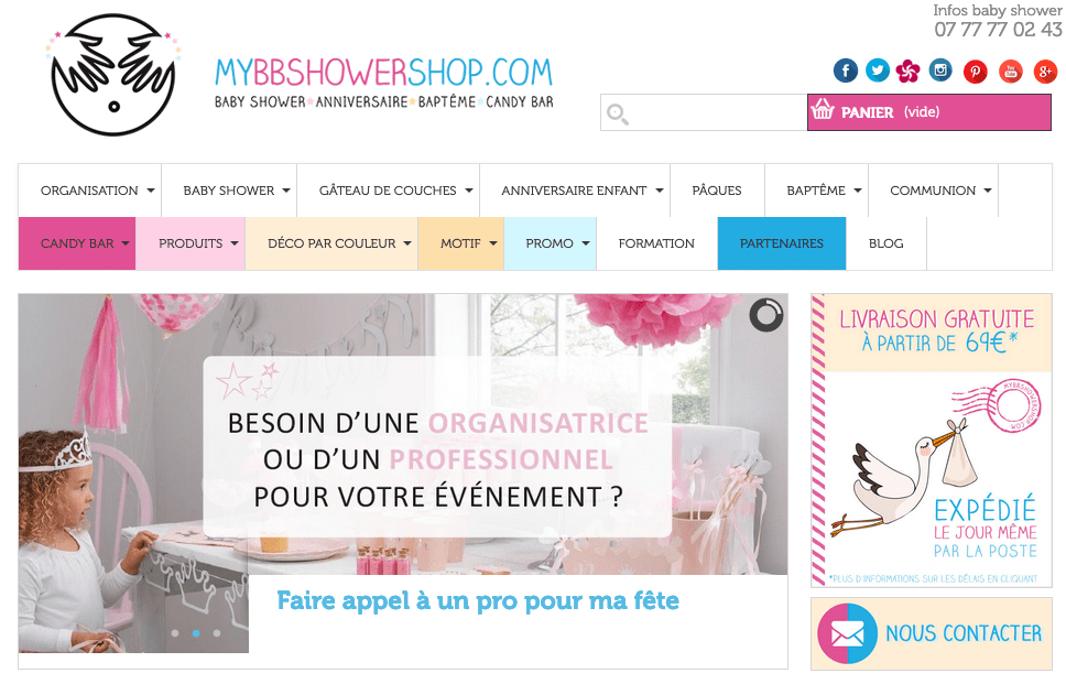 Mybbshowershop magasin déco pour baby shower