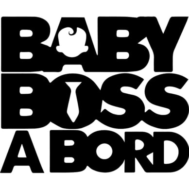 Sticker pour baby showerbaby boss à bord