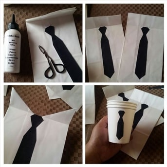 DIY pour réaliser un gobelet avec une cravate