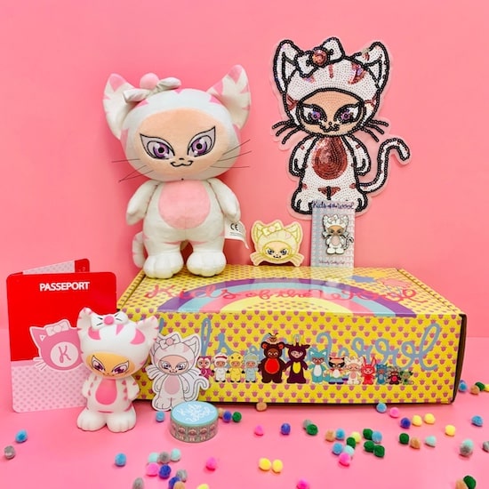 Box créative Kids of the Wool version kit créatif Cathy Cat
