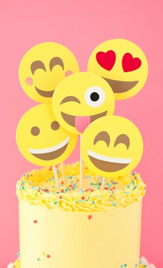 Topper emoji parfait pour mettre sur un gâteau