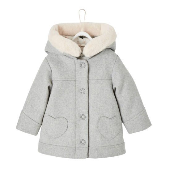 Manteau à capuche bébé fille Vertbaudet