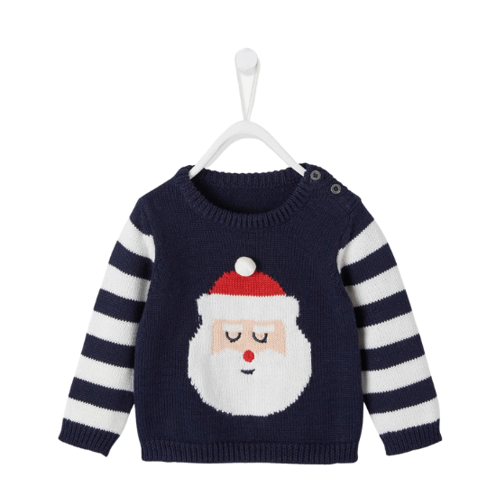 Pull "Père Noël" bébé en tricot Vertbaudet