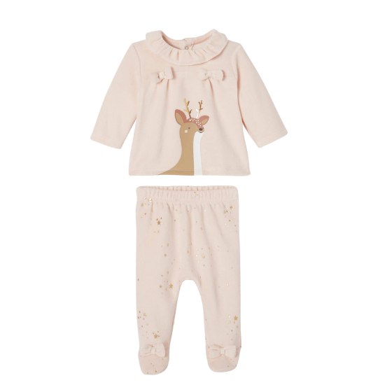 Pyjama bébé fille en velours Noël Vertbaudet