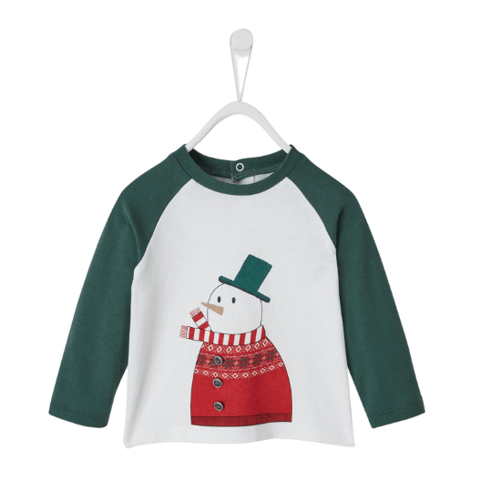 T-shirt de Noël bébé "Bonhomme de neige" Vertbaudet