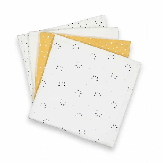 Lot de 4 Langes pur coton imprimé LA Redoute