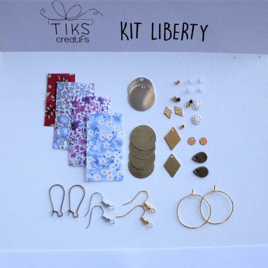 Kit bijoux Liberty - Créatrice ETSY : Tikscreatifs