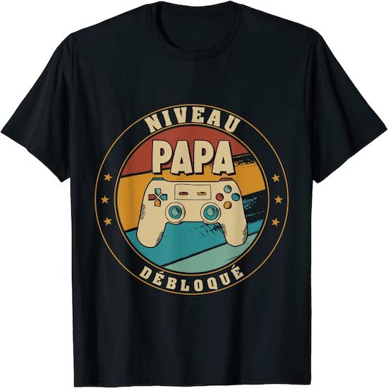 T shirt humour gamer futur papa
