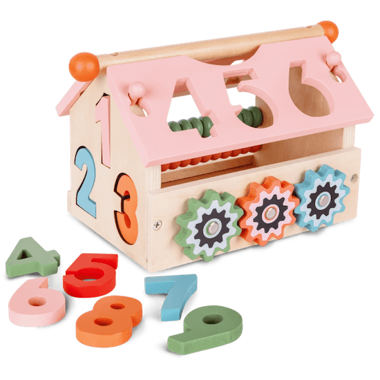 Maison en bois multicolore pour enfants Beeloom
