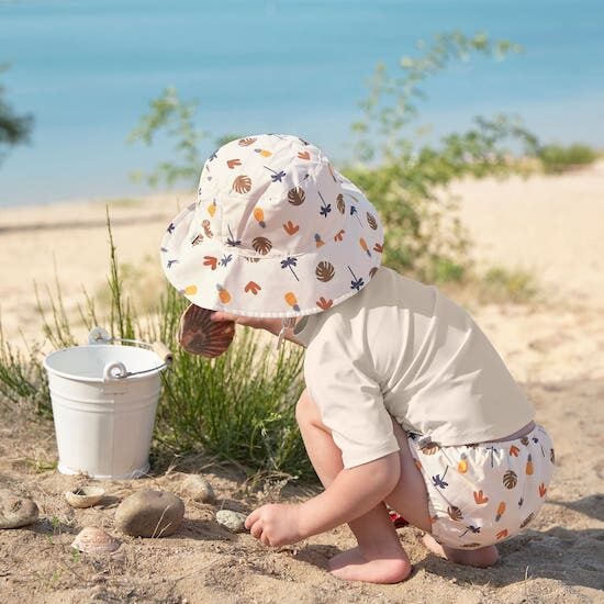 la plage Protection solaire En coton Pour lété bismarckbeer Pour bébés lextérieur Chapeau pour enfants Large bordure blanc blanc taille unique 