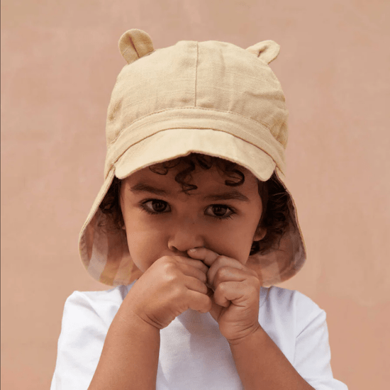 SEYUFN Bob Bébé Garçon Fille Chapeau de Soleil Enfants UPF 50 Chapeau à Bord Large de Plage de Protection Solaire pour Tout-Petit Casquettes d'Extérieur d'Été 