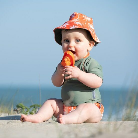 Chapeau De Soleil Bébé Fille Garçon UPF 50+ - Large Bord En Coton - Jugulaire Réglable - 5 Tailles (0-5 Ans) - Pour Plage, Plein Air, Été - Protection Solaire