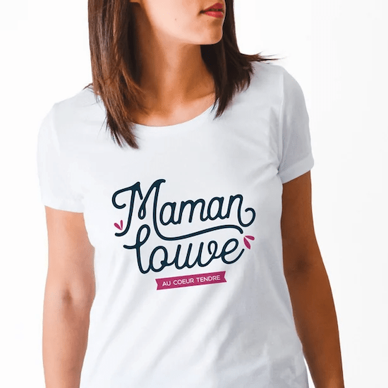 T-shirt maman louve - Créatrice ETSY : manahia