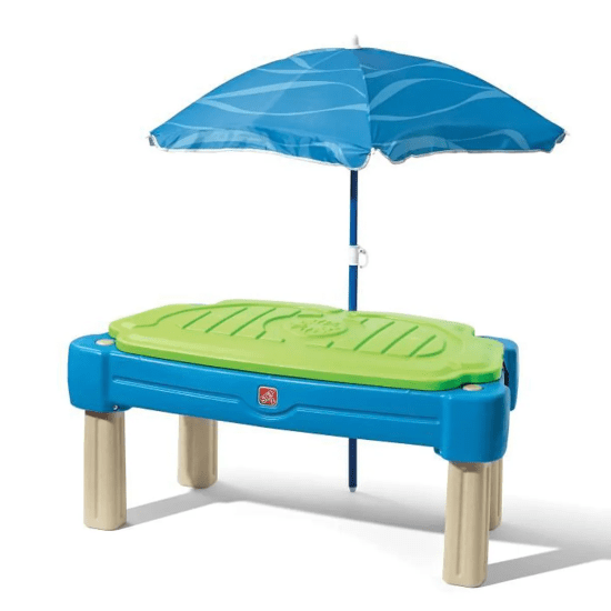 Table sable et eau cascade avec parasol Step2