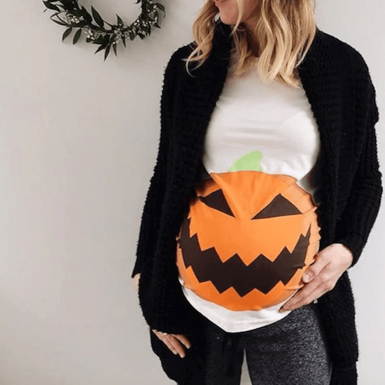 T-shirt citrouille d'annonce grossesse Halloween - Créatrice ETSY : FUNNYARTiSHOCK