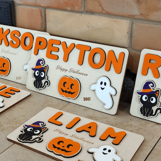 Puzzle personnalisé Halloween - Créatrice ETSY : BabyPuzzleDecor