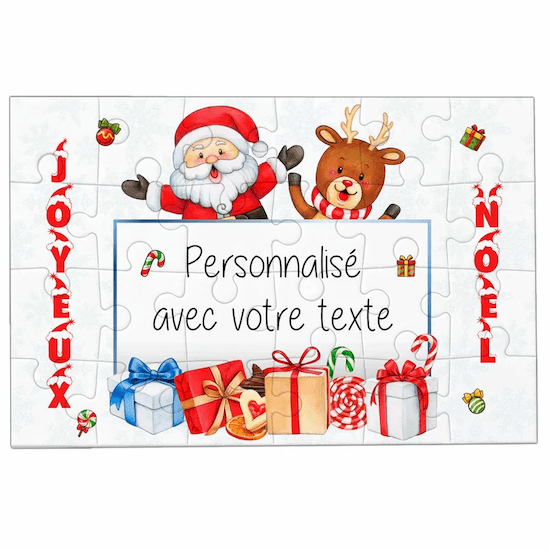 Annonce grossesse Noël puzzle personnalisé - Créatrice ETSY : LaBoutiqueAClic