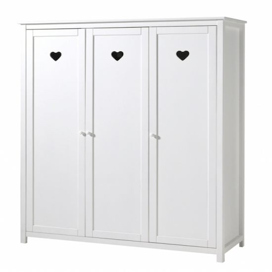 Armoire enfant 3 portes Coeur Vipack