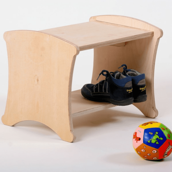 Banc à chaussures Montessori - Créatrice ETSY : ChristiansHolzladen
