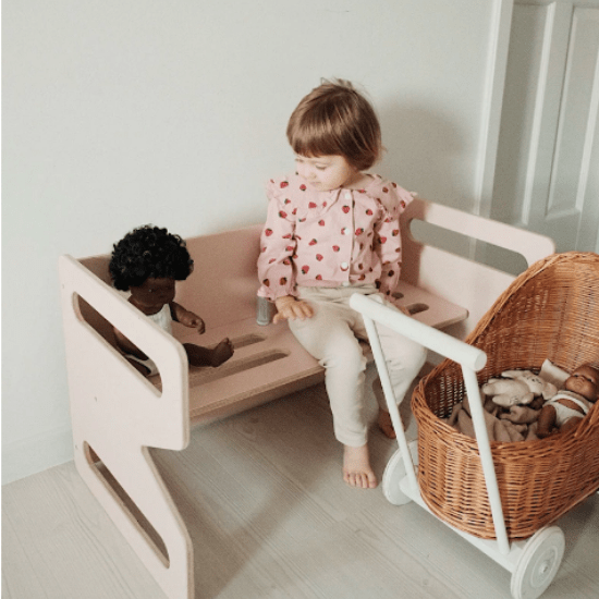 Banc meuble Montessori pour tout-petits - Créatrice ETSY : SmatingEu