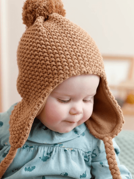 Ensemble bonnet + snood + moufles bébé fille Vertbaudet