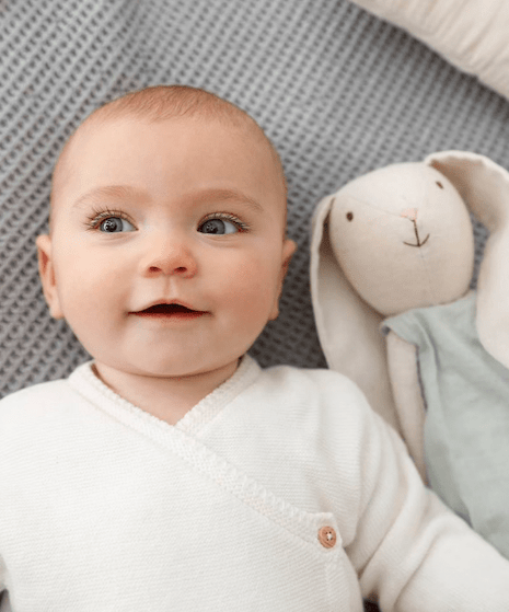 Brassière bébé en coton et laine Vertbaudet