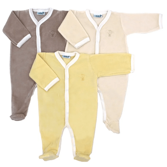 Pyjamas velours 100 % coton biologique PREMIERS MOMENTS