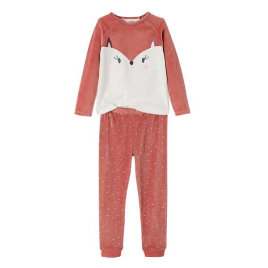Pyjama hiver bébé fille en velours Vertbaudet