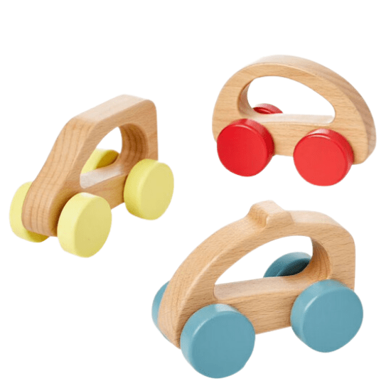Lot de 3 voitures en bois vertbaudet