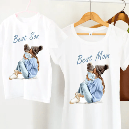 Tee shirt maman et bébé - Créatrice ETSY : PrintsForTheSoulBG