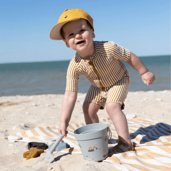 Maillot De Bain 3 Pièces Bébé Garçon Anti-UV - T-shirt + Short + Bonnet - Protection Solaire - 9