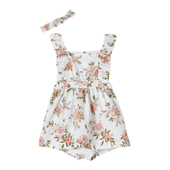 Ensemble bébé fille robe, bloomer et bandeau assorti vertbaudet