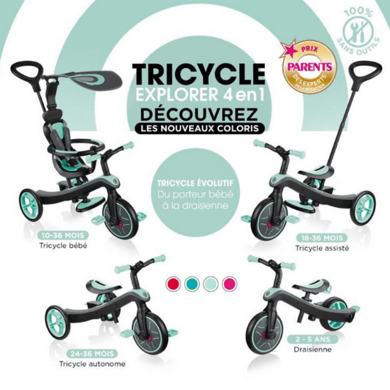 Tricycle évolutif 4 en 1 GLOBBER Globber