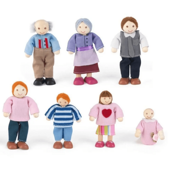 Ensemble famille de 7 poupées Kidkraft pour maison de poupée
