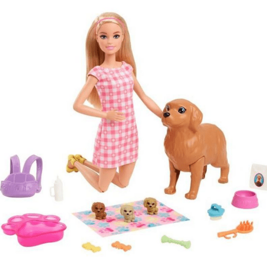 Barbie Naissance Des Chiots pour maison de poupée