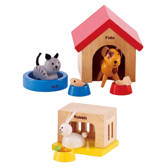 Figurines animaux pour maison de poupée