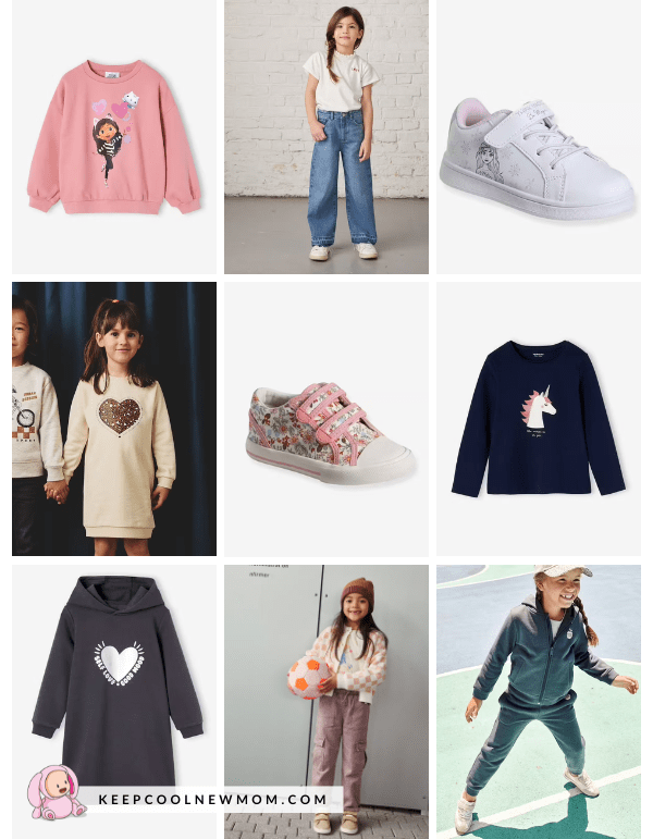 Tenues pour la rentrée des classes vertbaudet pour fille en maternelle