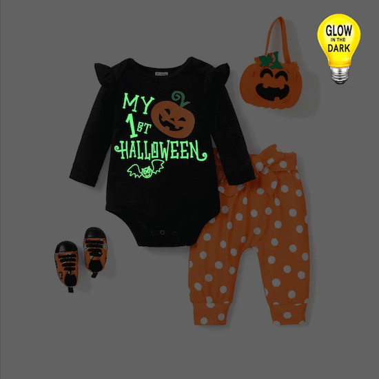 Costume bébé Halloween fluorescent