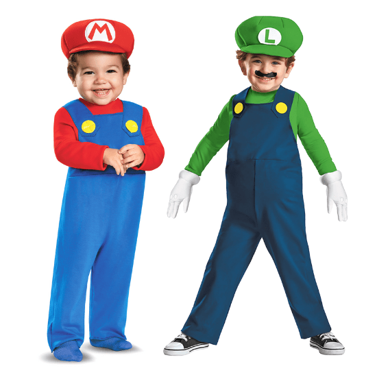 Costume bébé jumeaux Mario & Luigi
