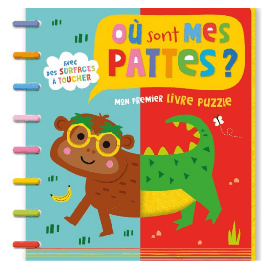 livre bébé 1 an : Où sont mes pattes ? mon premier livre puzzle de Danielle Mudd