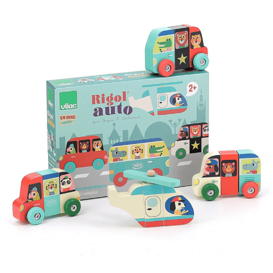 Puzzle véhicules aimantés jouet enfant 2 ans