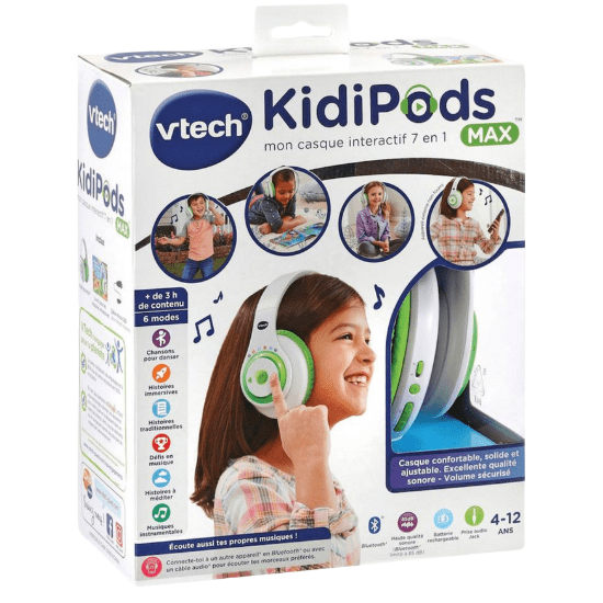 KidiPods Max Mon casque interactif 7 en 1 Vtech