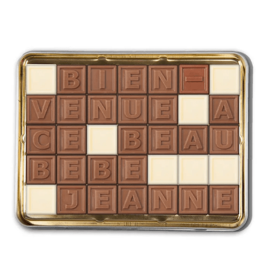 Puzzle en chocolat d'annonce grossesse Saint-Valentin