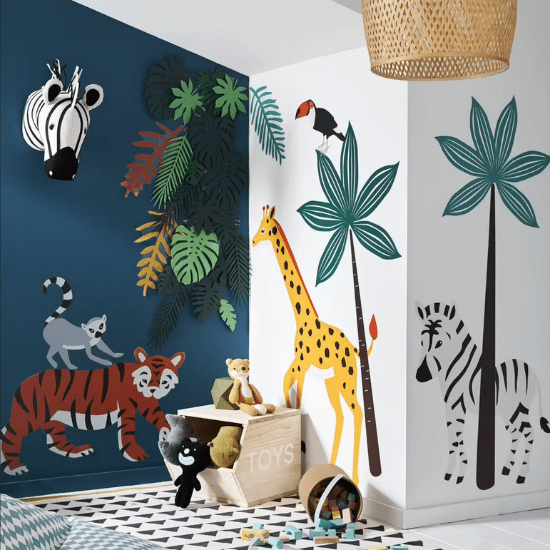 Sticker XL pour chambre bébé safari ou chambre bébé jungle